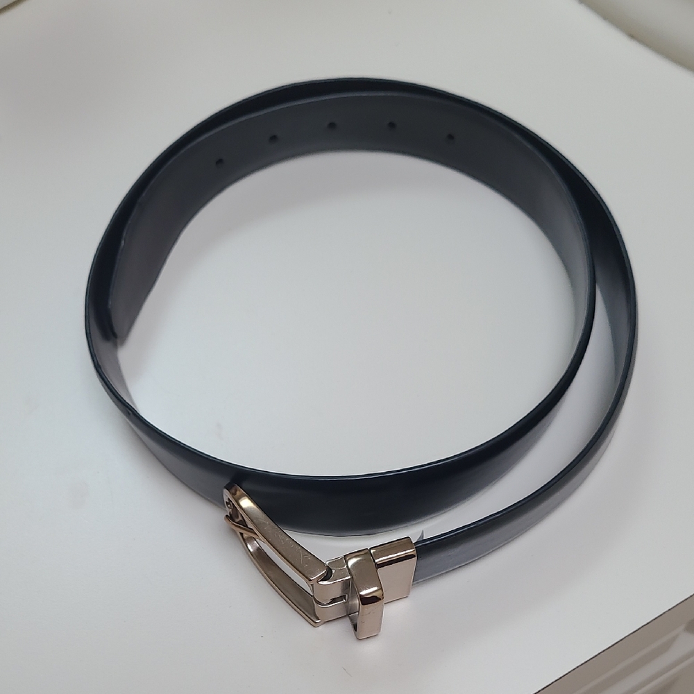Elegant Black Leather Belt